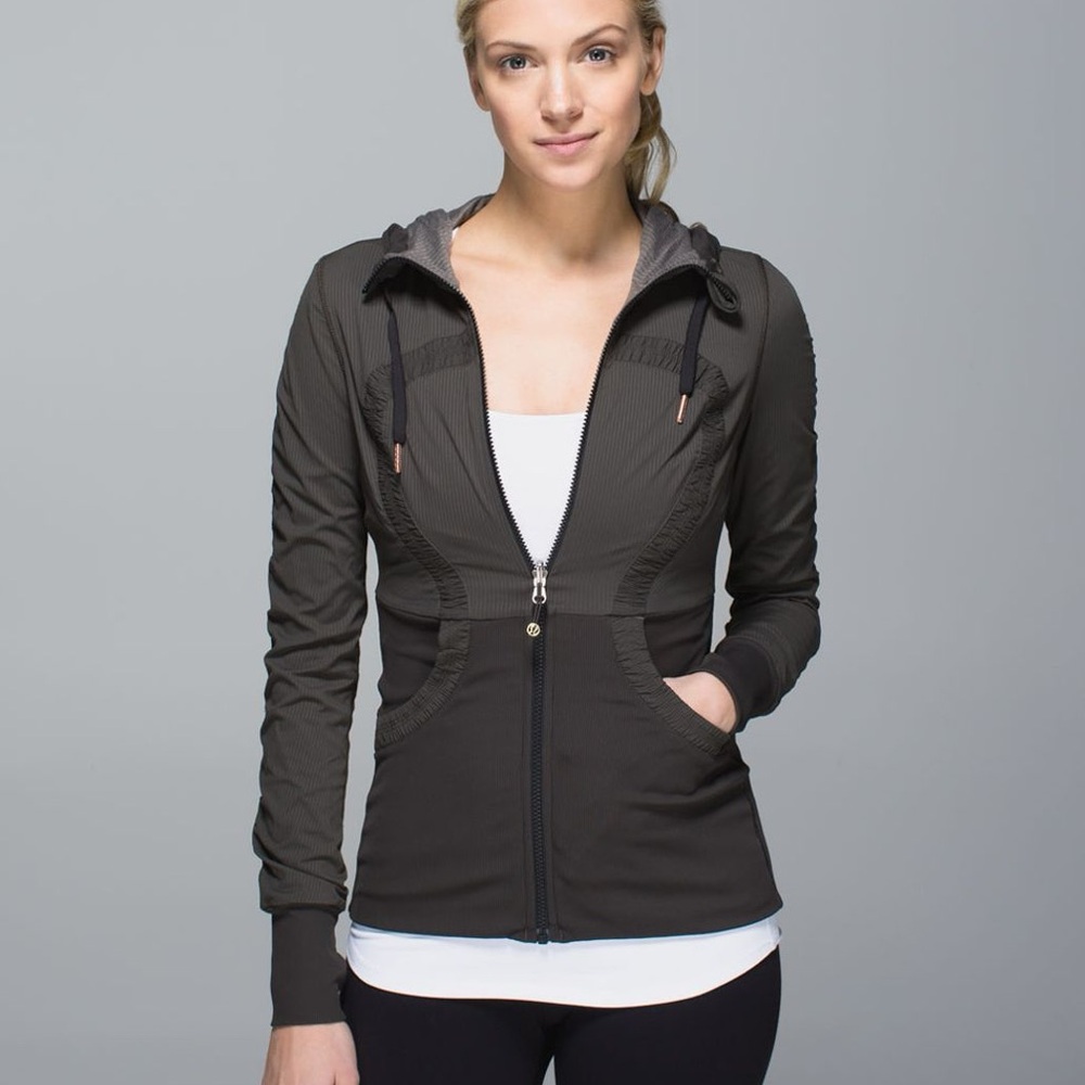 lululemon athletica Grey zip up hoodie light weight coat